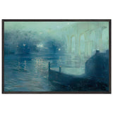 Harlem River at Night by Ernest Lawson, framed poster
