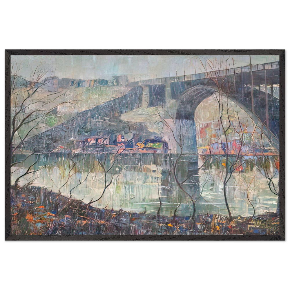 Harlem River by Ernest Lawson, framed poster