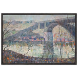 Harlem River by Ernest Lawson, framed poster