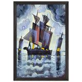 Három Vitorlás 1930 by Scheiber Hugó, framed poster, view 2