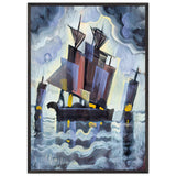 Három Vitorlás 1930 by Scheiber Hugó, framed poster, view 3