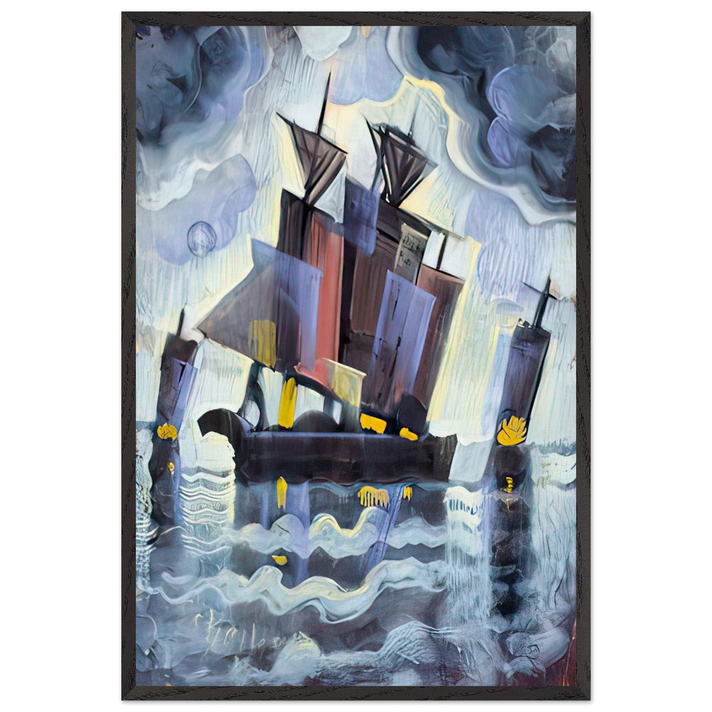 Három Vitorlás 1930 by Scheiber Hugó, framed poster