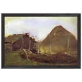 Haystack by Valentin Serov, framed poster, view 2