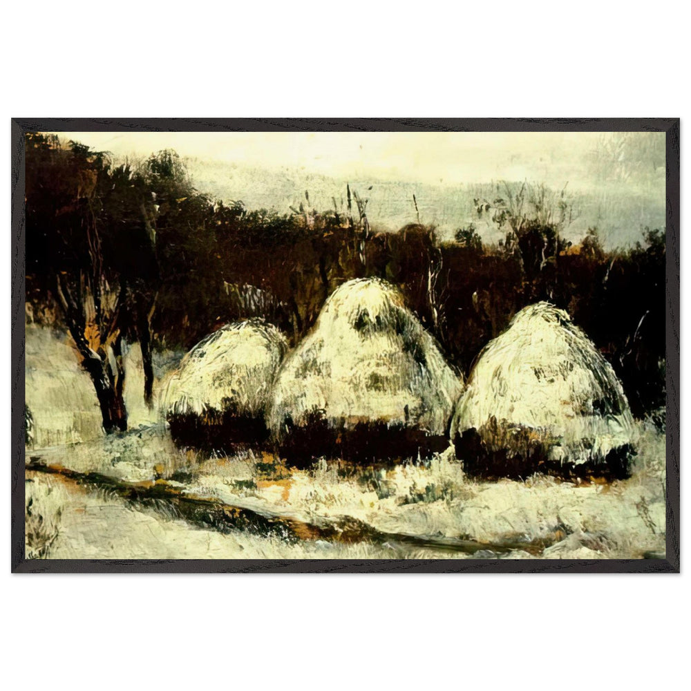 Haystacks by Theodor Pallady, framed poster