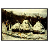 Haystacks by Theodor Pallady, framed poster