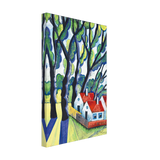Házak a Fák Között by Scheiber Hugó, canvas, view 2