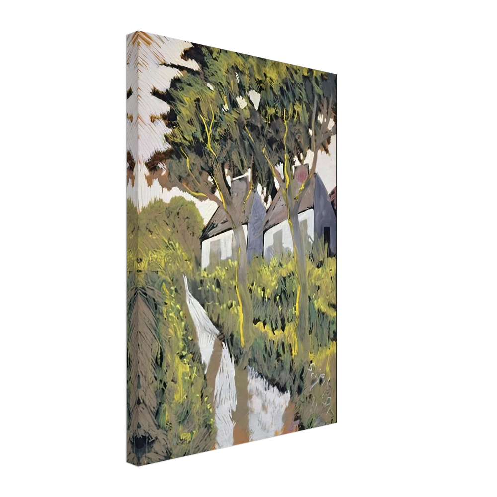 Házak Fákkal by Scheiber Hugó, canvas