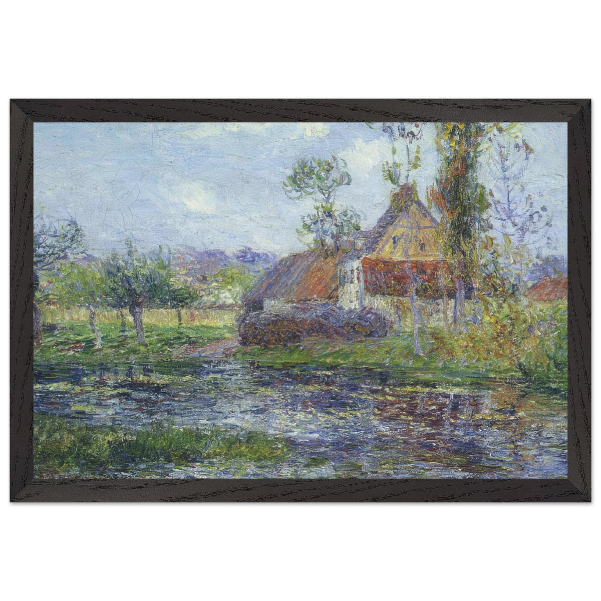 Hendreville by the Eure River by Gustave Loiseau, framed poster, view 2