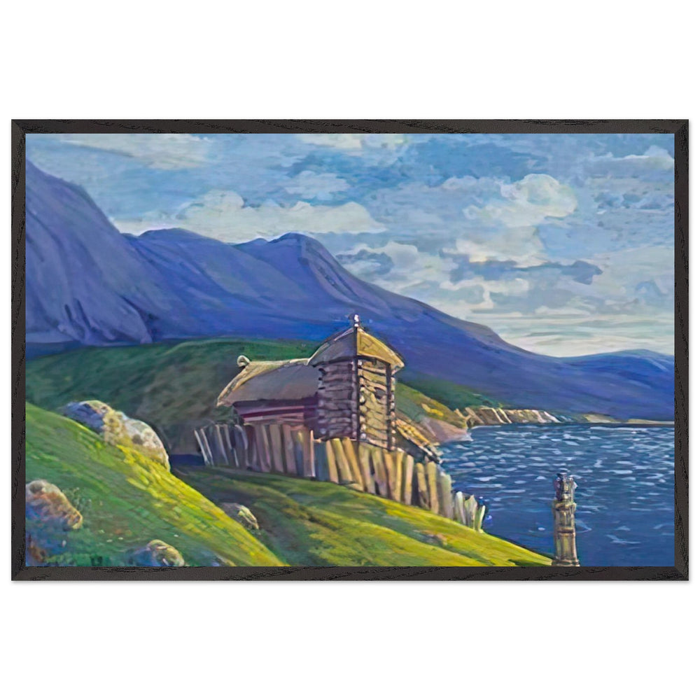 Hermitage at the Lake by Nicholas Roerich, framed poster
