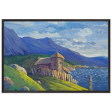 Hermitage at the Lake by Nicholas Roerich, framed poster