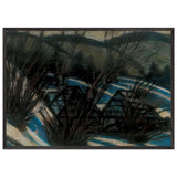 Hills with Blue Shades by Istvan Nagy, framed poster, view 3