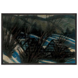 Hills with Blue Shades by Istvan Nagy, framed poster