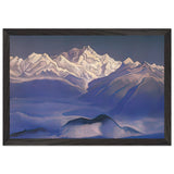 Himalayas. Blue Mountains by Nicholas Roerich, framed poster, view 2