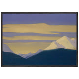 Himalayas. Golden Clouds on a Purple Sky by Nicholas Roerich, framed poster, view 3