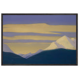 Himalayas. Golden Clouds on a Purple Sky by Nicholas Roerich, framed poster