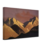 Himalayas. Mountains lit by sunset by Nicholas Roerich, canvas, view 2
