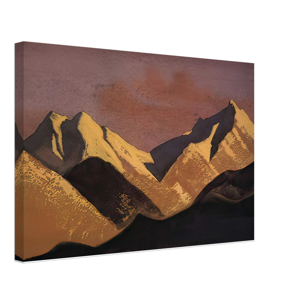 Himalayas. Mountains lit by sunset by Nicholas Roerich, canvas