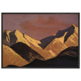 Himalayas. Mountains lit by sunset by Nicholas Roerich, framed poster, view 3