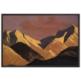 Himalayas. Mountains lit by sunset by Nicholas Roerich, framed poster