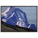 Himalayas. Tops of Mountains with the Turquoise Sky by Nicholas Roerich, framed poster, view 3