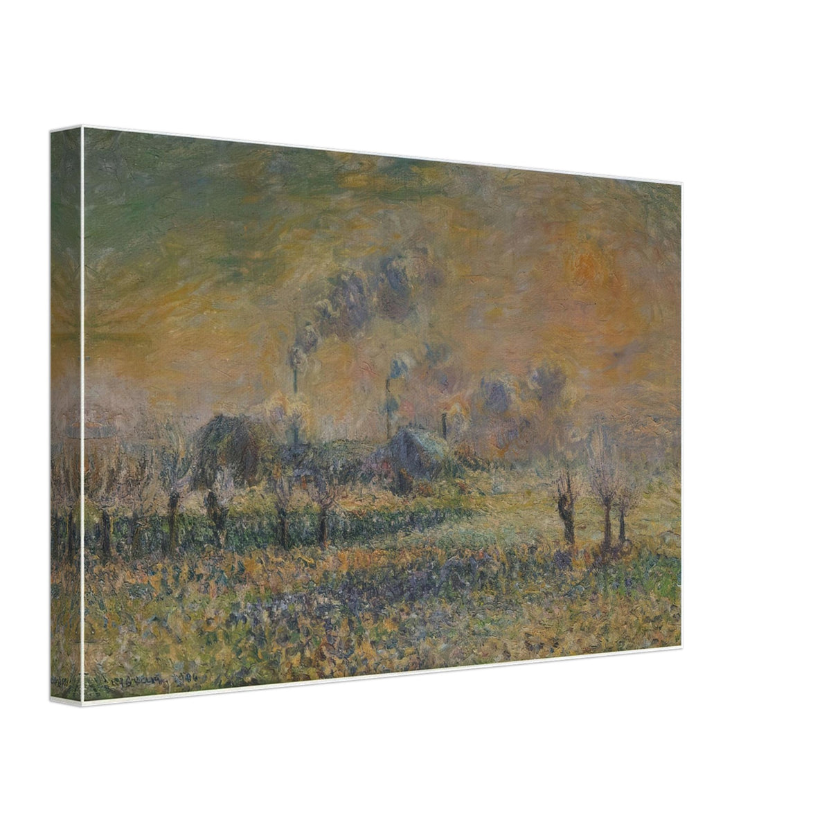 Hoarfrost near Pontoise by Gustave Loiseau, canvas, view 2