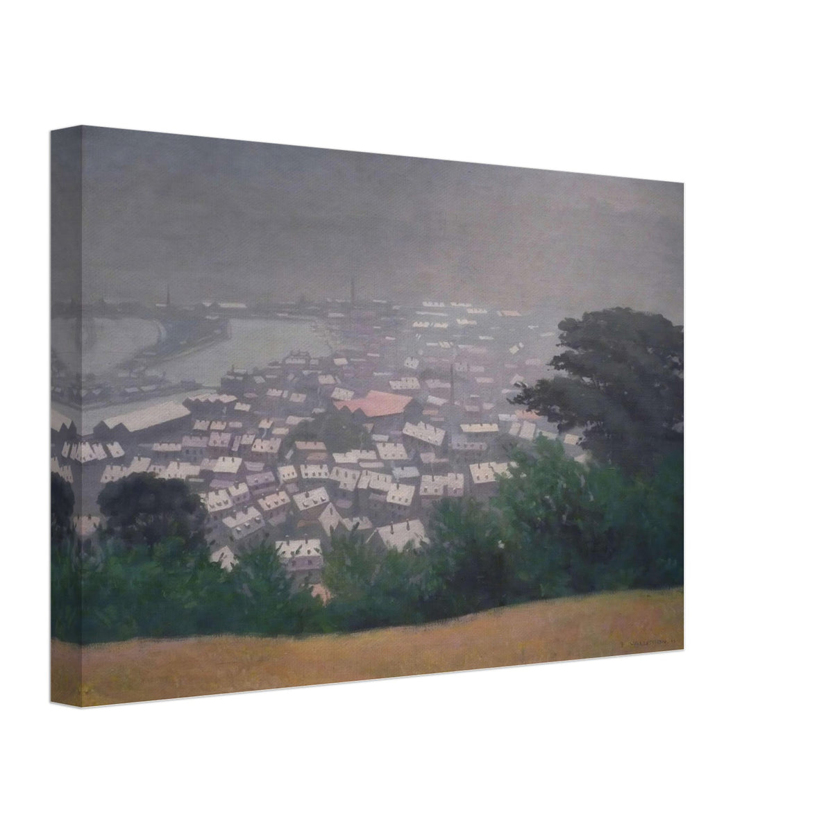 Honfleur in the Mist by Felix Vallotton, canvas, view 2