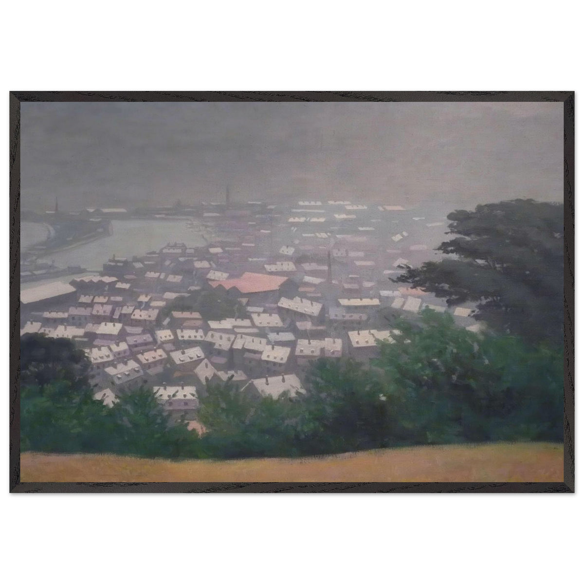 Honfleur in the Mist by Felix Vallotton, framed poster, view 3