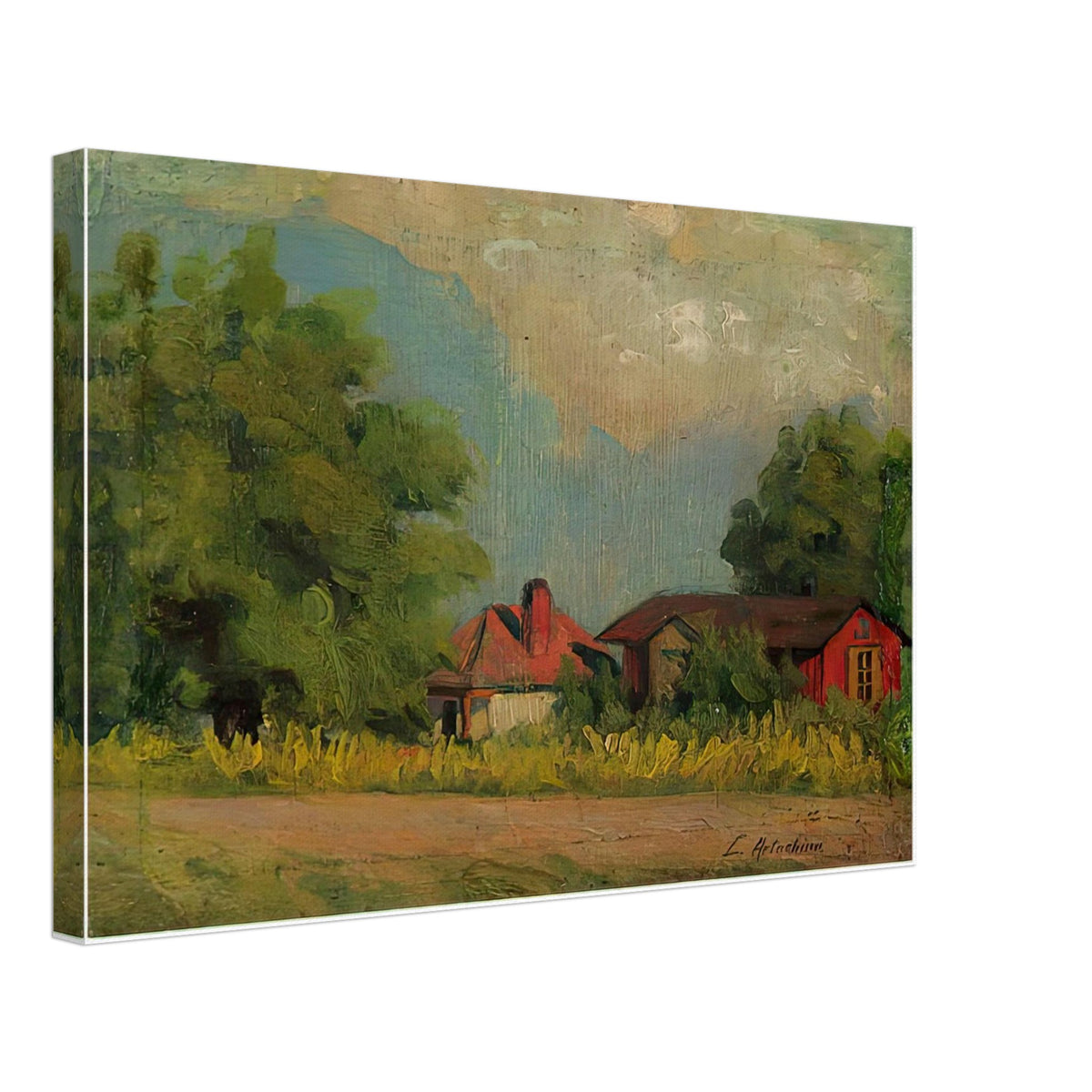 House at the Countryside by Constantin Artachino, canvas