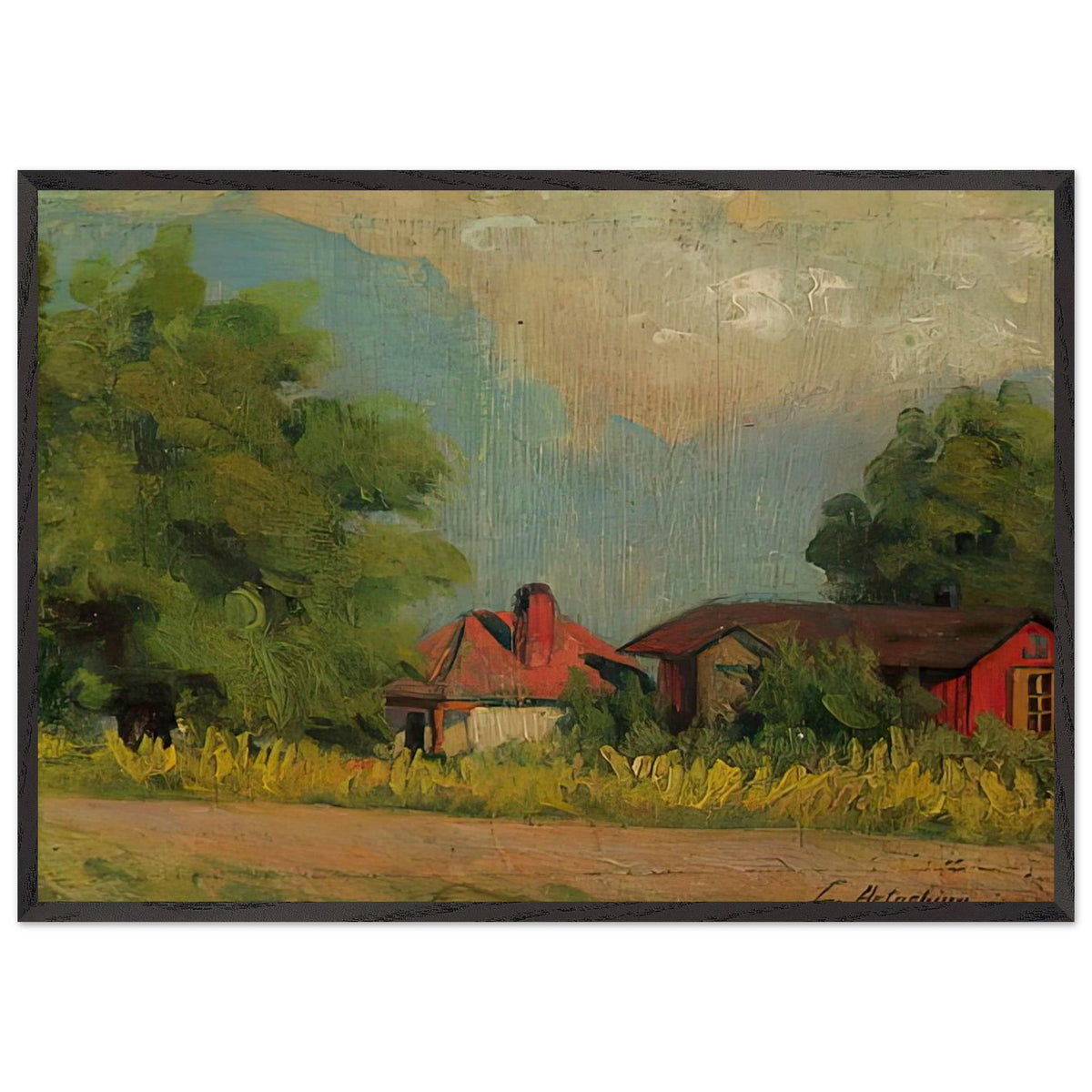 House at the Countryside by Constantin Artachino, framed poster, view 3