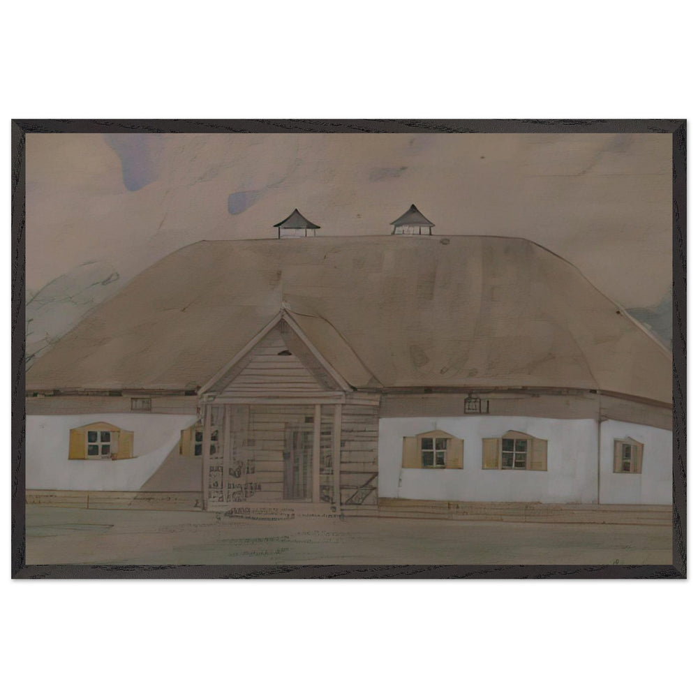 House In Lebedyn by Vasyl Hryhorovych Krychevsky, framed poster
