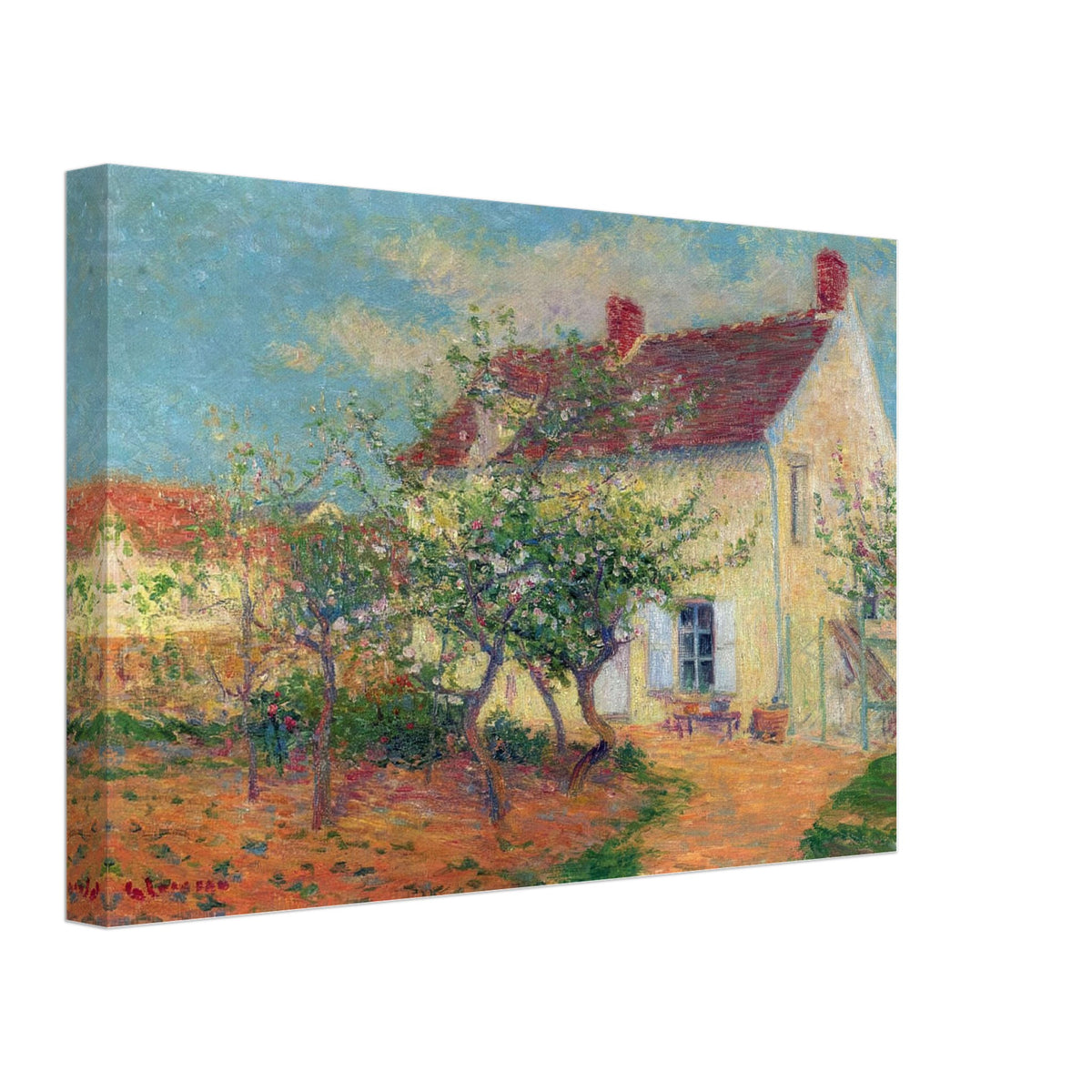 House in the Country by Gustave Loiseau, canvas, view 2