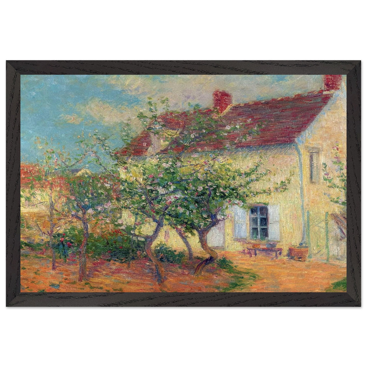 House in the Country by Gustave Loiseau, framed poster, view 2