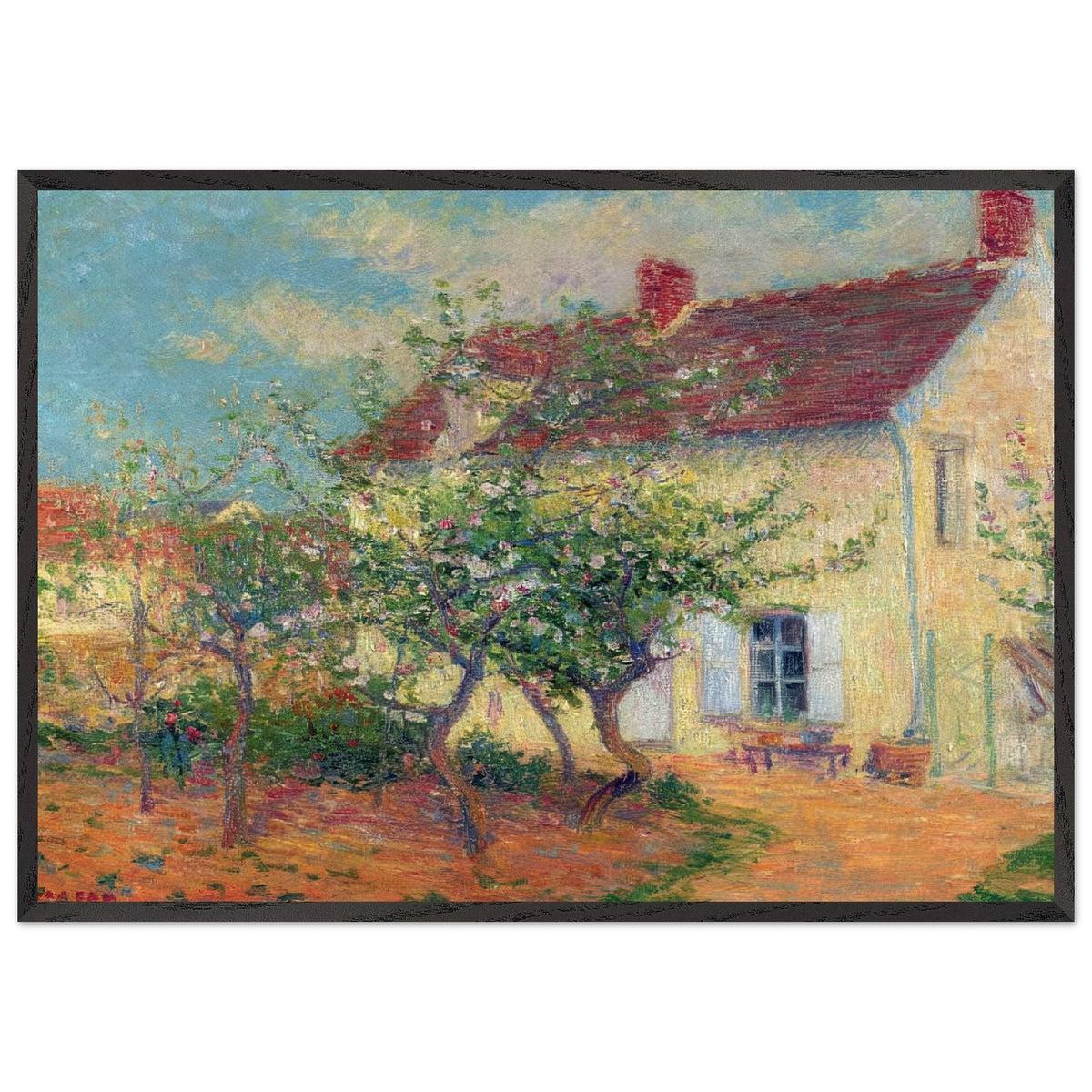 House in the Country by Gustave Loiseau, framed poster, view 3