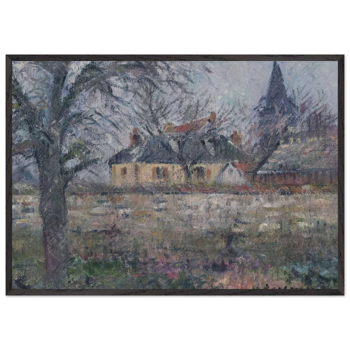House of Monsieur de Irvy near Vaudreuil by Gustave Loiseau, framed poster, view 3
