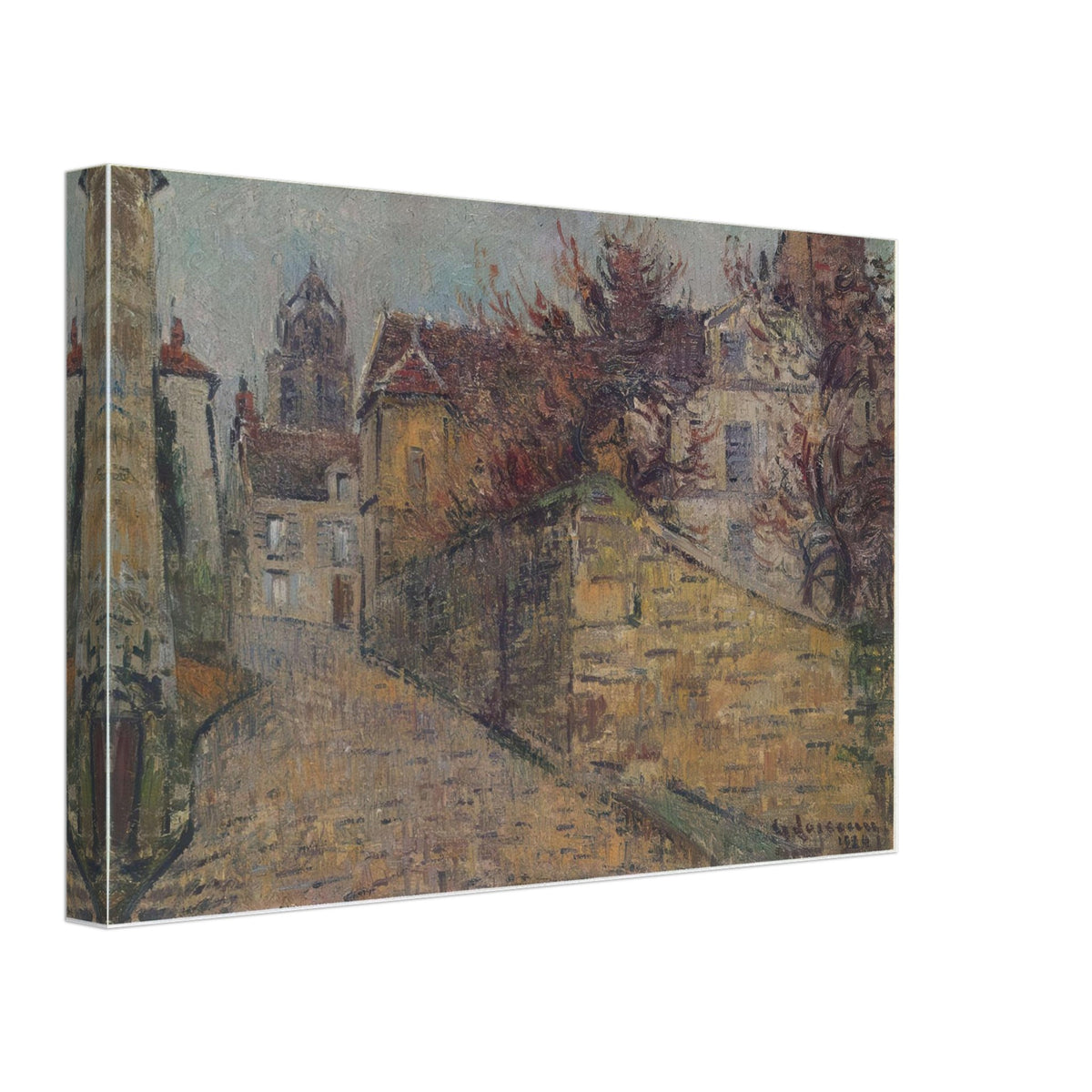 House of the Sisters in Pontoise by Gustave Loiseau, canvas, view 2