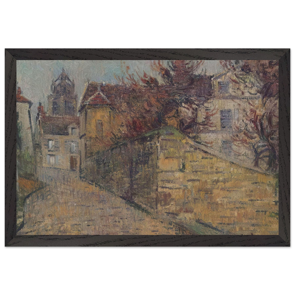 House of the Sisters in Pontoise by Gustave Loiseau, framed poster, view 2