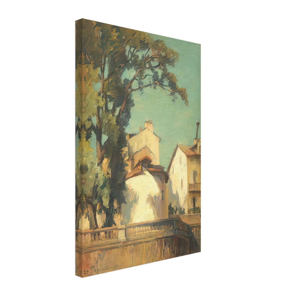 Houses at Bonnieux by Stefan Popescu, canvas