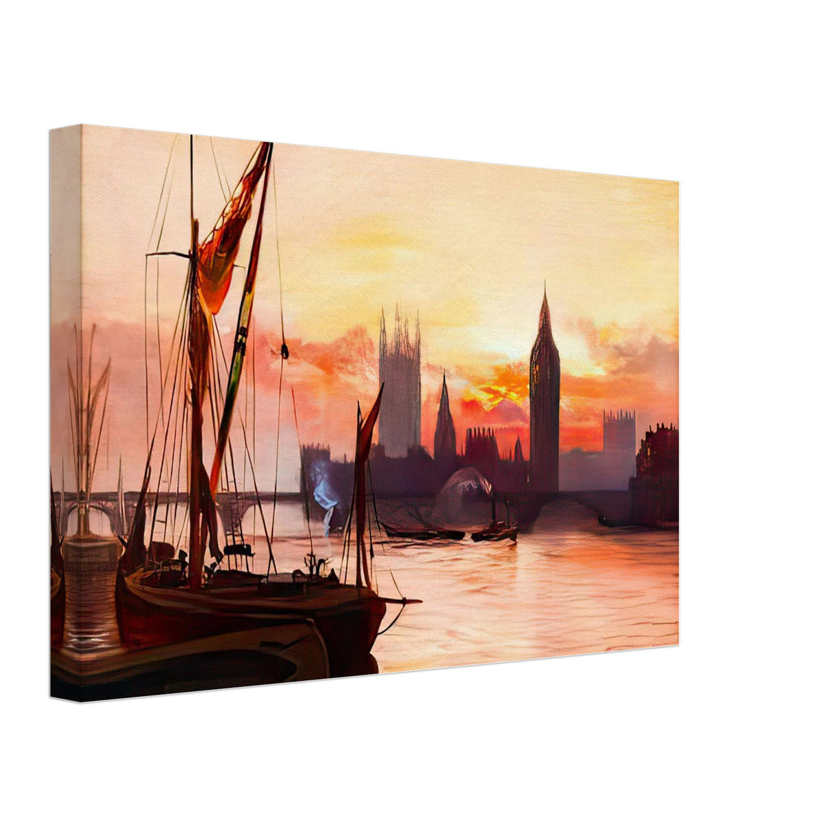 Houses of Parliament, Westminster by George Hyde Pownall, canvas, view 2