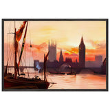Houses of Parliament, Westminster by George Hyde Pownall, framed poster