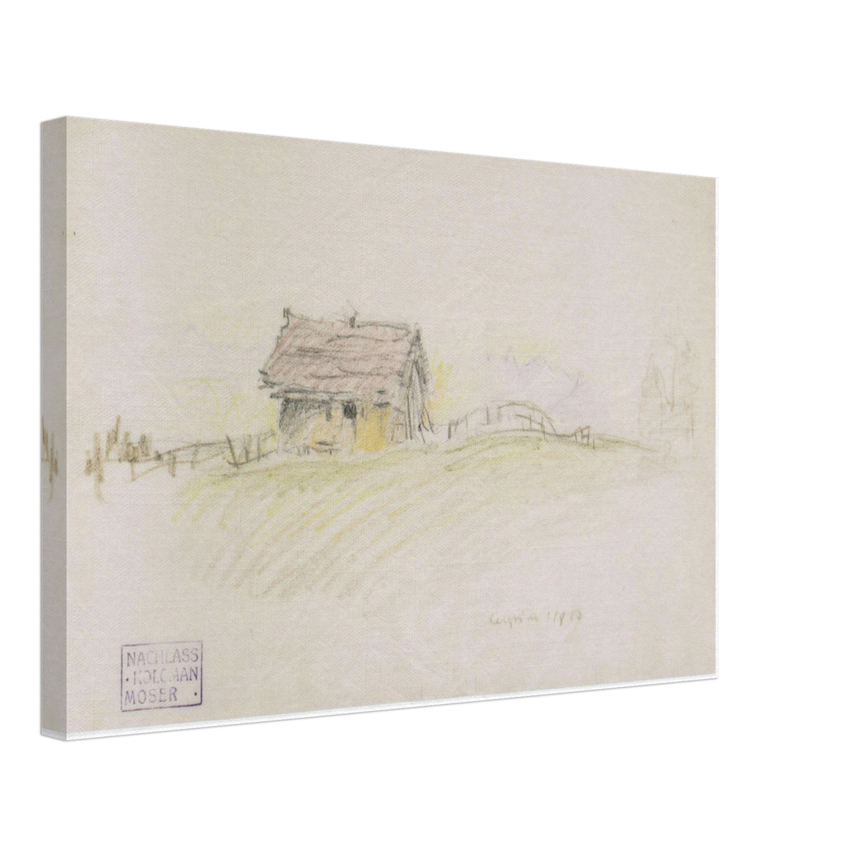Hut in Leysin by Koloman Moser, canvas