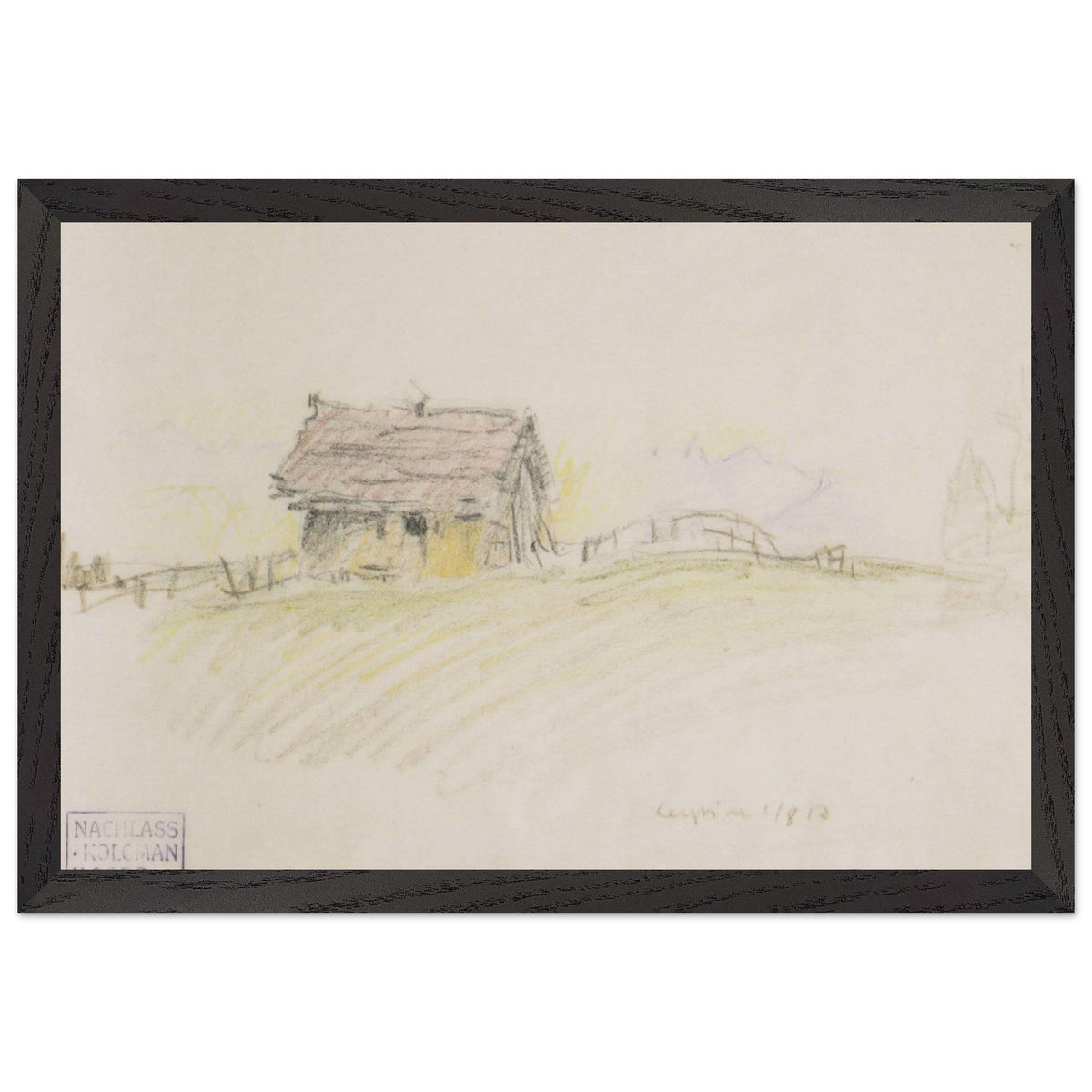 Hut in Leysin by Koloman Moser, framed poster, view 2