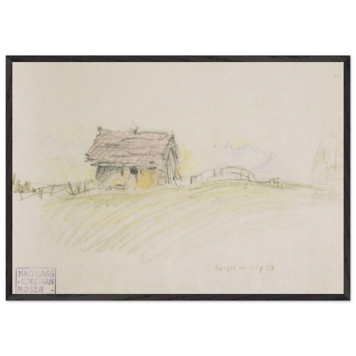 Hut in Leysin by Koloman Moser, framed poster, view 3