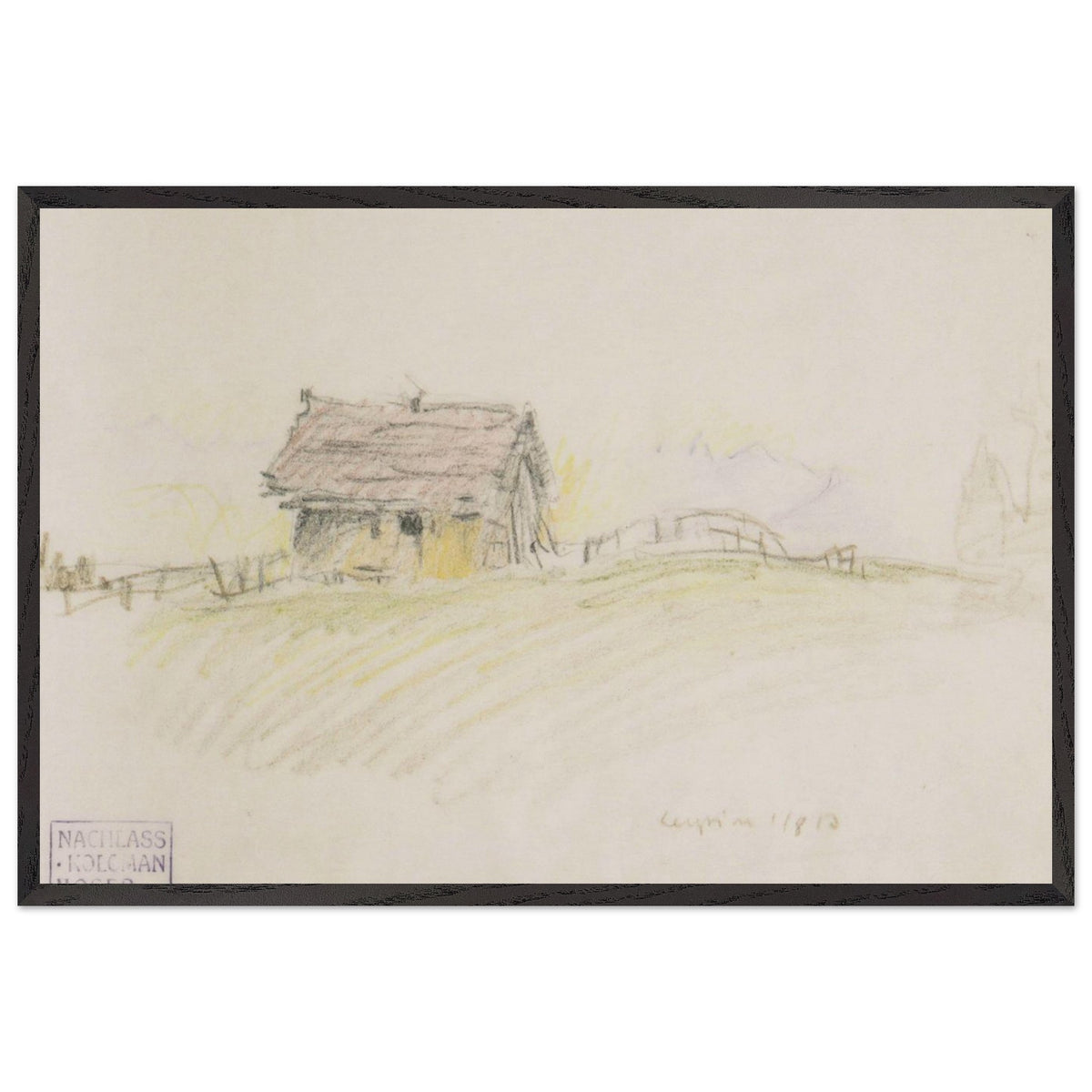 Hut in Leysin by Koloman Moser, framed poster
