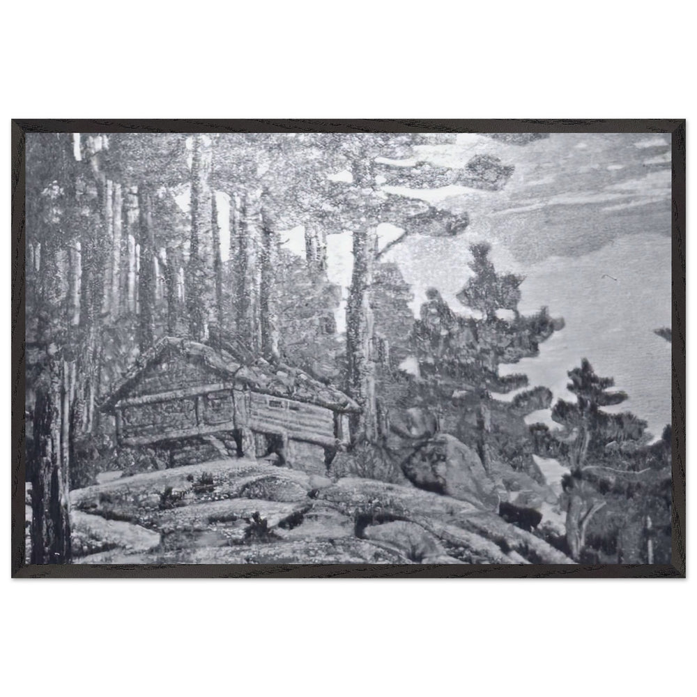 Hut in the Forest by Nicholas Roerich, framed poster