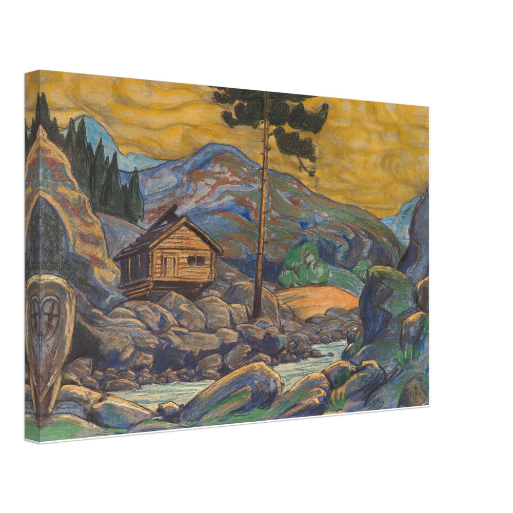 Hut in the Mountains by Nicholas Roerich, canvas