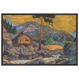 Hut in the Mountains by Nicholas Roerich, framed poster