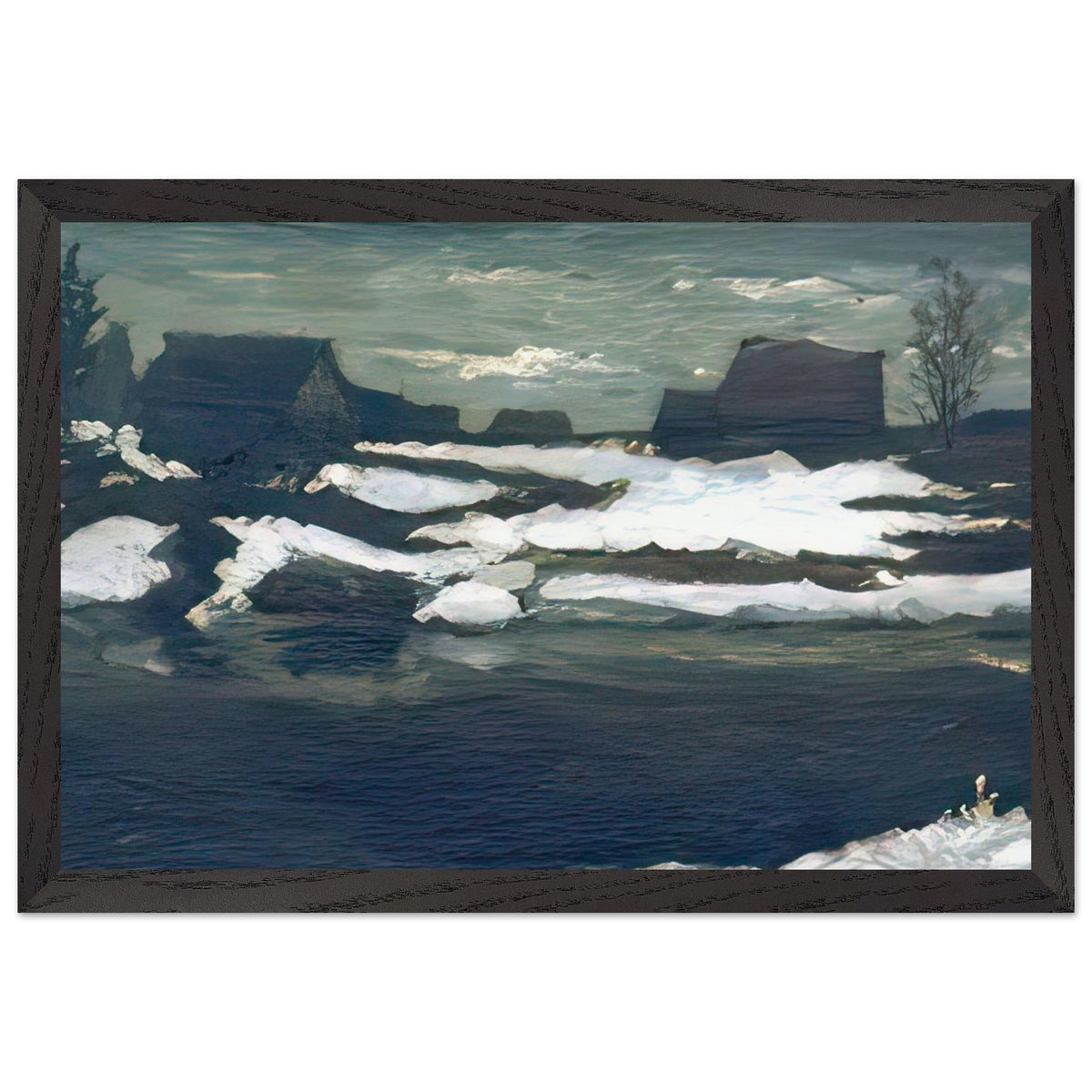 Ледоход (Ice Drift) by Vitold Byalynitsky-Birulya, framed poster, view 2