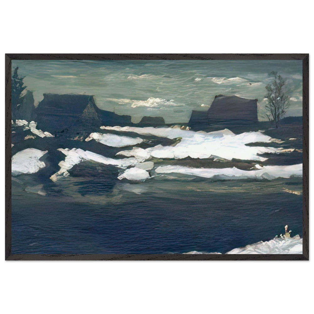 Ледоход (Ice Drift) by Vitold Byalynitsky-Birulya, framed poster