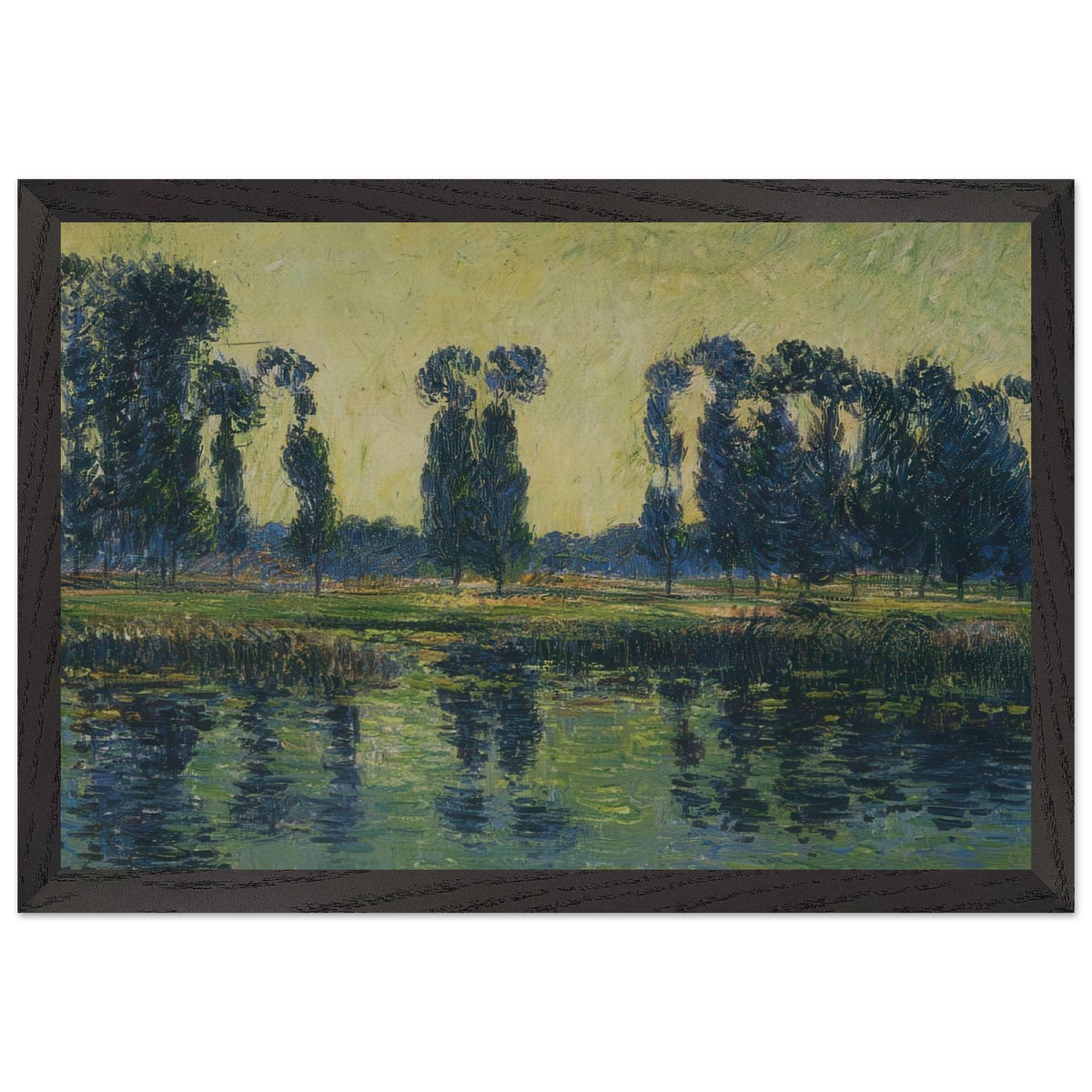 Ice on the Oise River by Gustave Loiseau, framed poster, view 2