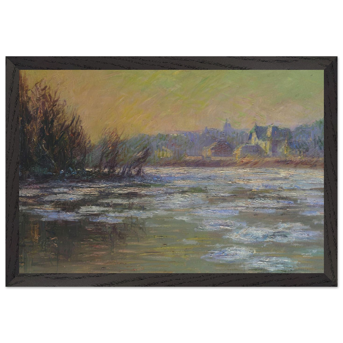 Ice on the Oise River by Gustave Loiseau, framed poster, view 2